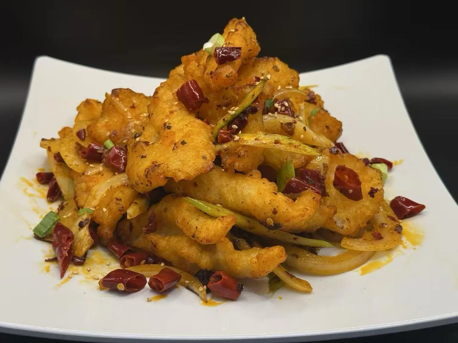 Fried Spicy Fish at Sam's Cafe, Chinese Restaurant in Houston